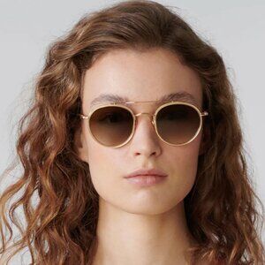 KREWE Porter 24K Titanium Champagne Sunglasses